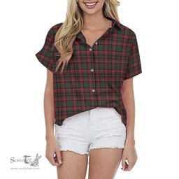 ScotsTee Shop Scottish Cumming Hunting Modern Clan Tartan Women Casual Shirt - Classic