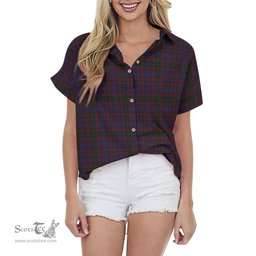 ScotsTee Shop Scottish Cumming Clan Tartan Women Casual Shirt - Classic