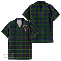 ScotsTee Shop Scottish Farquharson Clan Crest Tartan Women Casual Shirt - Classic