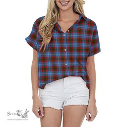 ScotsTee Shop Scottish Dalmahoy Clan Tartan Women Casual Shirt - Classic