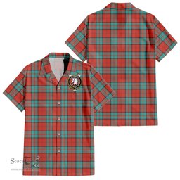 ScotsTee Shop Scottish Dunbar Ancient Clan Crest Tartan Women Casual Shirt - Classic