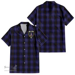 ScotsTee Shop Scottish Dunlop Clan Crest Tartan Women Casual Shirt - Classic