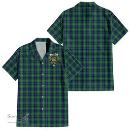 ScotsTee Shop Scottish Douglas Clan Crest Tartan Women Casual Shirt - Classic