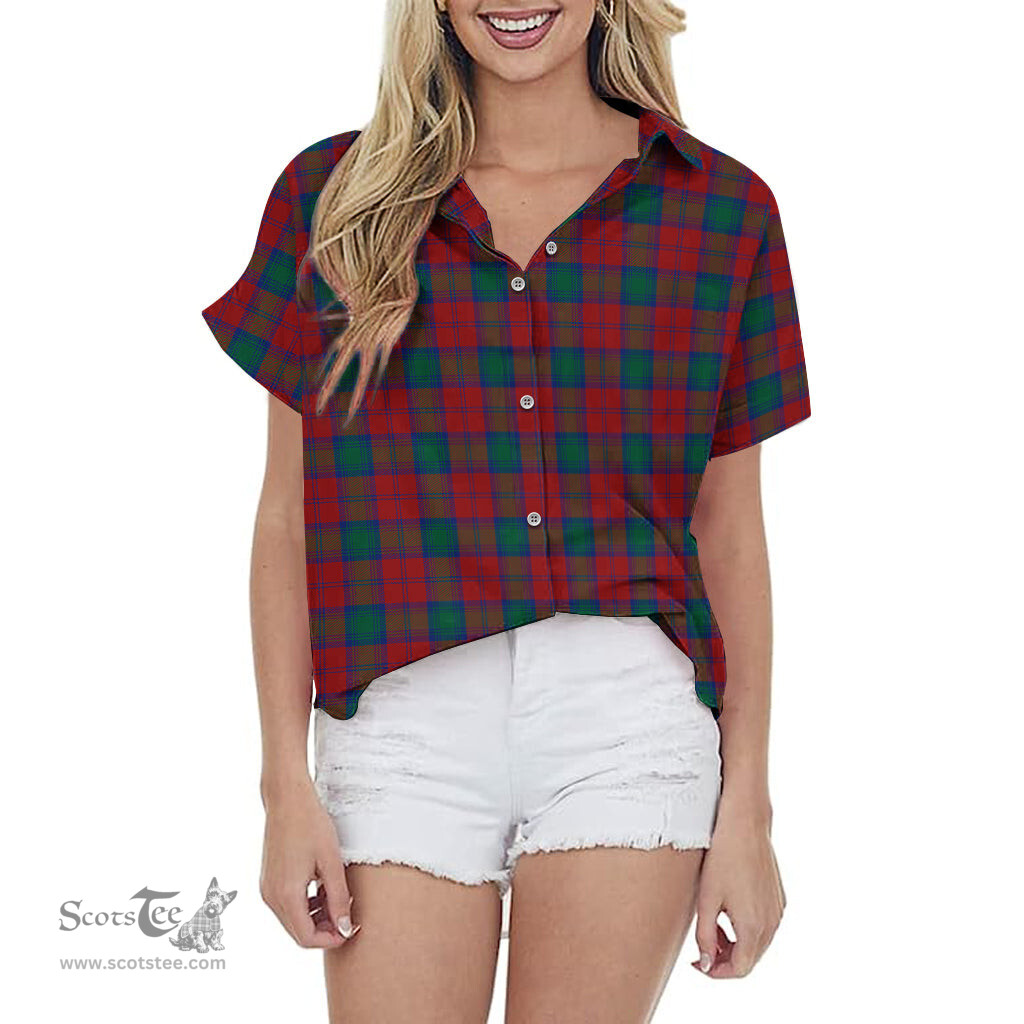 ScotsTee Shop Scottish Fotheringham Modern Clan Tartan Women Casual Shirt - Classic