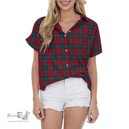 ScotsTee Shop Scottish Fotheringham Modern Clan Tartan Women Casual Shirt - Classic