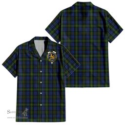 ScotsTee Shop Scottish Gow Hunting Clan Crest Tartan Women Casual Shirt - Classic