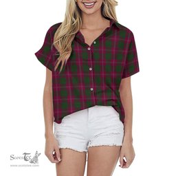 ScotsTee Shop Scottish Crawford Clan Tartan Women Casual Shirt - Classic