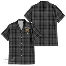 ScotsTee Shop Scottish Drummond Grey Clan Crest Tartan Women Casual Shirt - Classic