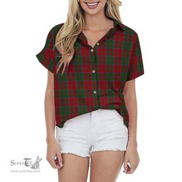 ScotsTee Shop Scottish Drummond Clan Tartan Women Casual Shirt - Classic