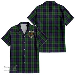 ScotsTee Shop Scottish Leslie Hunting Clan Crest Tartan Women Casual Shirt - Classic