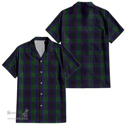 ScotsTee Shop Scottish Lumsden Green Clan Tartan Women Casual Shirt - Classic