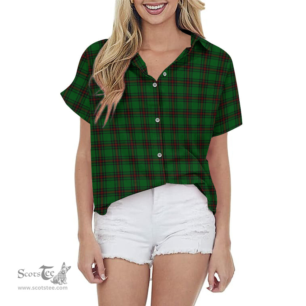 ScotsTee Shop Scottish Logie Clan Tartan Women Casual Shirt - Classic