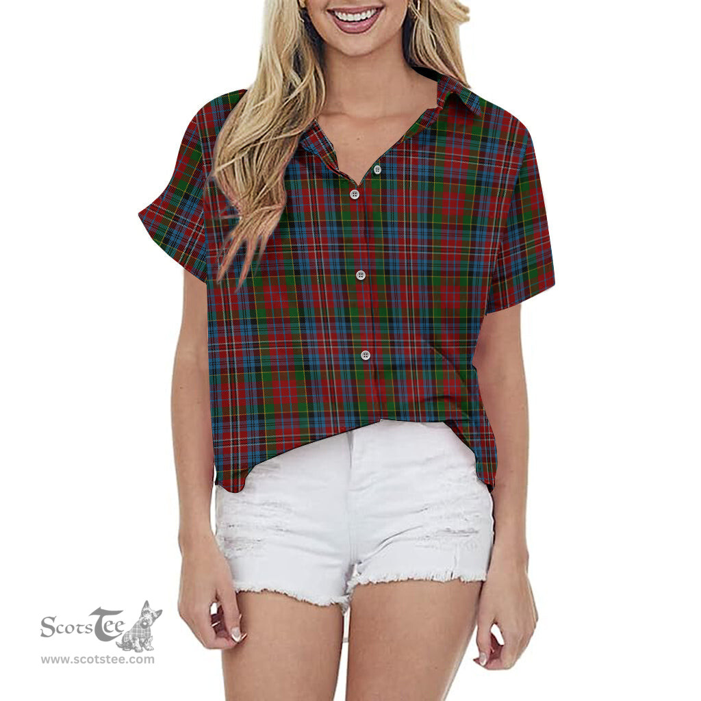 ScotsTee Shop Scottish Kidd Clan Tartan Women Casual Shirt - Classic