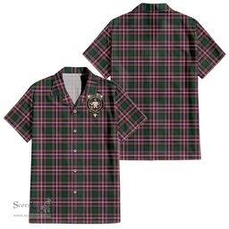 ScotsTee Shop Scottish MacFarlane Hunting Modern Clan Crest Tartan Women Casual Shirt - Classic