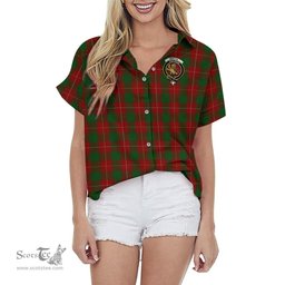 ScotsTee Shop Scottish MacFie Clan Crest Tartan Women Casual Shirt - Classic