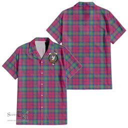 ScotsTee Shop Scottish Lindsay Ancient Clan Crest Tartan Women Casual Shirt - Classic