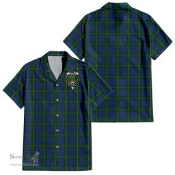 ScotsTee Shop Scottish Hamilton Hunting Clan Crest Tartan Women Casual Shirt - Classic