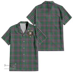 ScotsTee Shop Scottish MacFarlane Hunting Ancient Clan Crest Tartan Women Casual Shirt - Classic