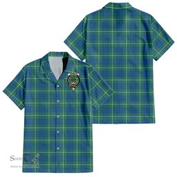 ScotsTee Shop Scottish Hamilton Hunting Ancient Clan Crest Tartan Women Casual Shirt - Classic