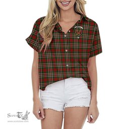 ScotsTee Shop Scottish MacGill Clan Crest Tartan Women Casual Shirt - Classic