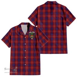 ScotsTee Shop Scottish Hamilton Clan Crest Tartan Women Casual Shirt - Classic