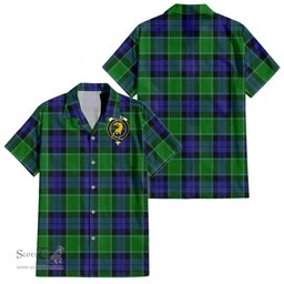 ScotsTee Shop Scottish Haldane Clan Crest Tartan Women Casual Shirt - Classic