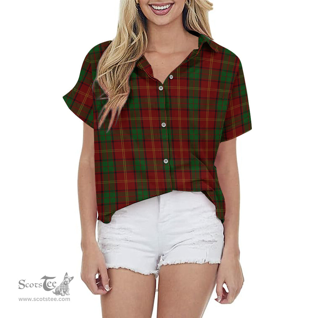 ScotsTee Shop Scottish Kirk Clan Tartan Women Casual Shirt - Classic