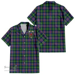ScotsTee Shop Scottish Logan Ancient Clan Crest Tartan Women Casual Shirt - Classic