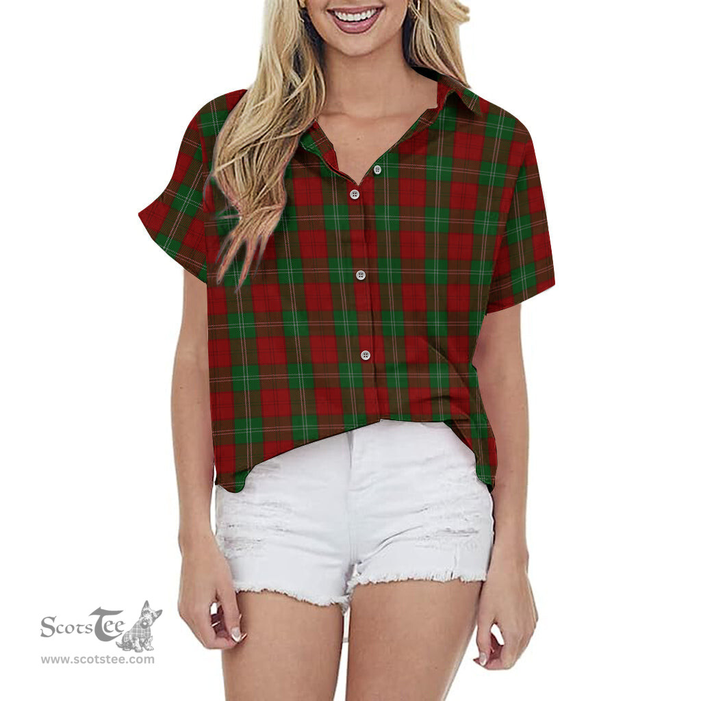 ScotsTee Shop Scottish Lennox Clan Tartan Women Casual Shirt - Classic