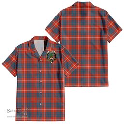 ScotsTee Shop Scottish Hamilton Ancient Clan Crest Tartan Women Casual Shirt - Classic