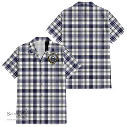 ScotsTee Shop Scottish Hannay Modern Clan Crest Tartan Women Casual Shirt - Classic