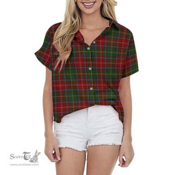 ScotsTee Shop Scottish Somerville Clan Tartan Women Casual Shirt - Classic