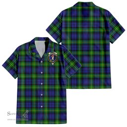 ScotsTee Shop Scottish Meldrum Clan Crest Tartan Women Casual Shirt - Classic