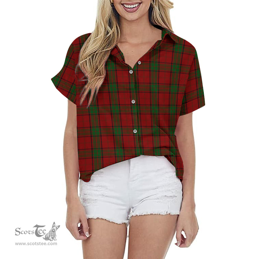 ScotsTee Shop Scottish Maxwell Clan Tartan Women Casual Shirt - Classic