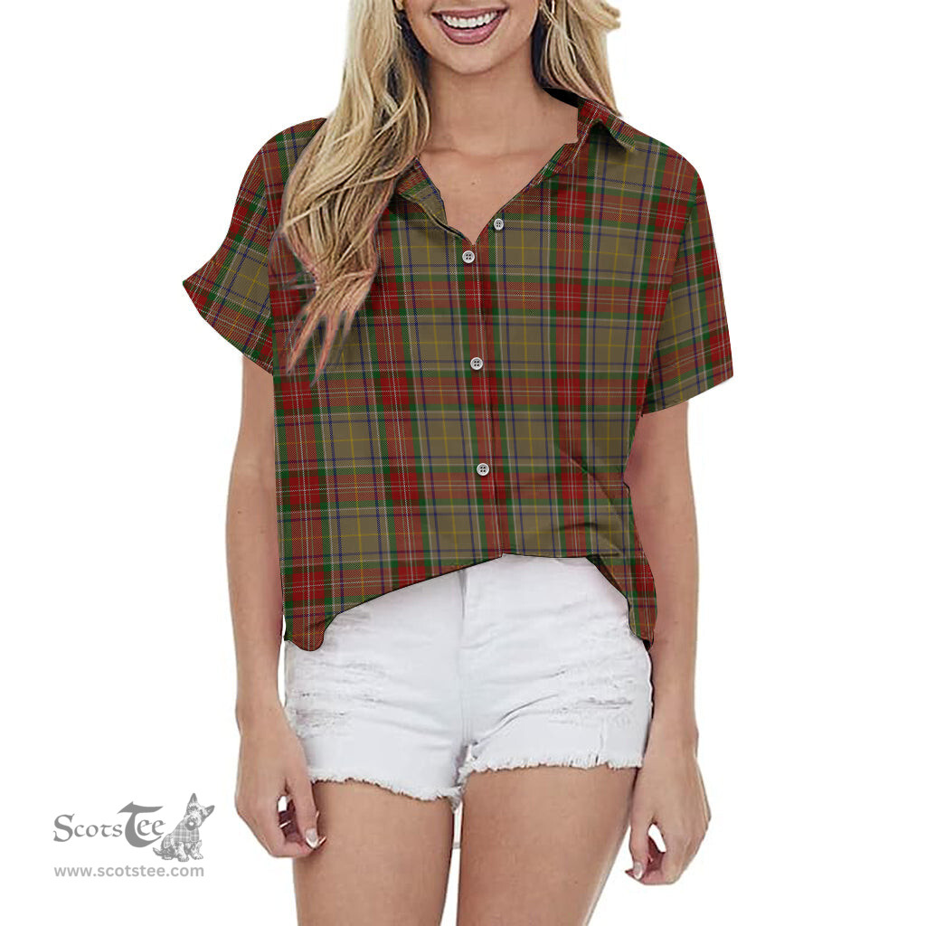 ScotsTee Shop Scottish Muirhead Old Clan Tartan Women Casual Shirt - Classic