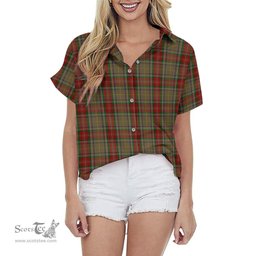 ScotsTee Shop Scottish Muirhead Old Clan Tartan Women Casual Shirt - Classic