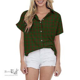 ScotsTee Shop Scottish Menzies Clan Tartan Women Casual Shirt - Classic