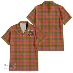 ScotsTee Shop Scottish Ross Ancient Clan Crest Tartan Women Casual Shirt - Classic