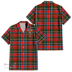 ScotsTee Shop Scottish Stewart Royal Clan Crest Tartan Women Casual Shirt - Classic