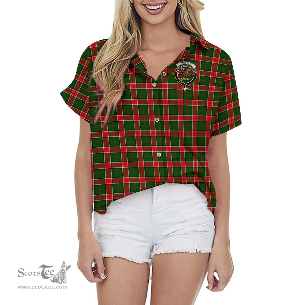 ScotsTee Shop Scottish Pollock Modern Clan Crest Tartan Women Casual Shirt - Classic