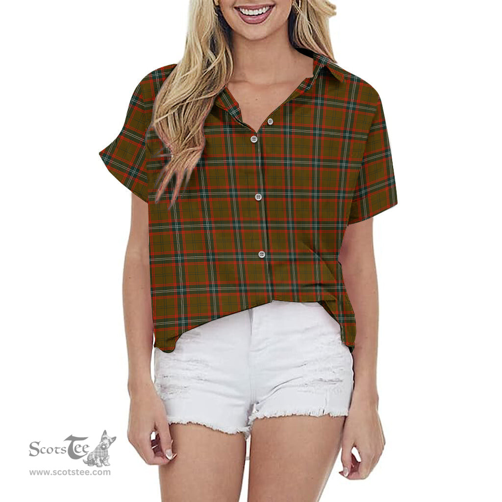 ScotsTee Shop Scottish Seton Hunting Modern Clan Tartan Women Casual Shirt - Classic
