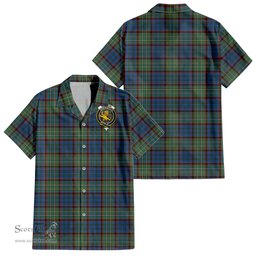 ScotsTee Shop Scottish Nicolson Hunting Ancient Clan Crest Tartan Women Casual Shirt - Classic