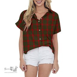 ScotsTee Shop Scottish MacIntosh Red Clan Tartan Women Casual Shirt - Classic
