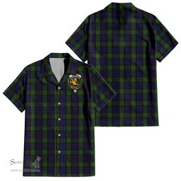 ScotsTee Shop Scottish Nicolson Green Hunting Clan Crest Tartan Women Casual Shirt - Classic