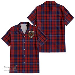 ScotsTee Shop Scottish Wishart Dress Clan Crest Tartan Women Casual Shirt - Classic