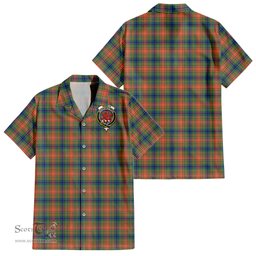 ScotsTee Shop Scottish Wilson Ancient Clan Crest Tartan Women Casual Shirt - Classic