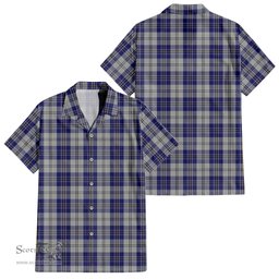 ScotsTee Shop Scottish MacPherson Dress Blue Clan Tartan Women Casual Shirt - Classic