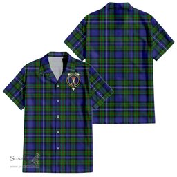 ScotsTee Shop Scottish Robertson Hunting Modern Clan Crest Tartan Women Casual Shirt - Classic