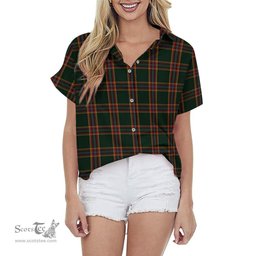 ScotsTee Shop Scottish Moran Family Ubique Clan Tartan Women Casual Shirt - Classic
