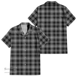 ScotsTee Shop Scottish MacLean Black and White Clan Tartan Women Casual Shirt - Classic